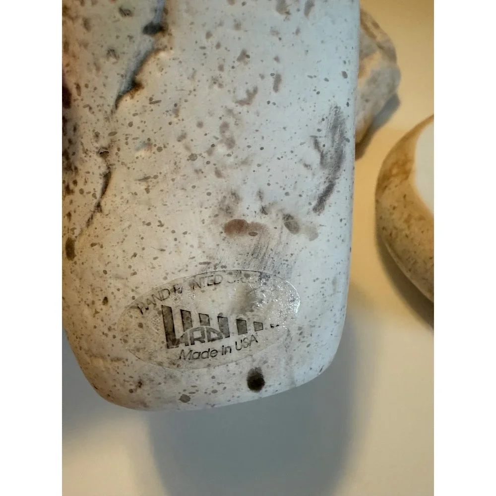 Vintage Ceramic Stone Texture Bathroom Set Toothbrush Holder Soap Dish Tumbler.